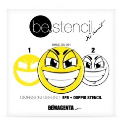 be.stencil - Smile Doppel 001 - 50mm