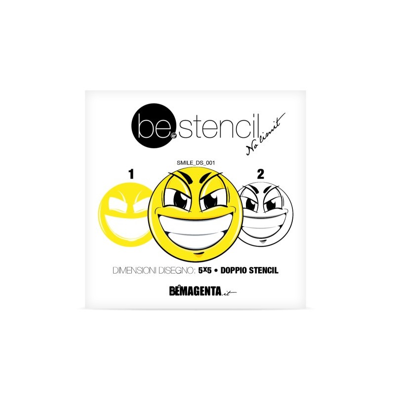 be.stencil - Smile Doppel 001 - 50mm