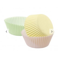 surtido moldes cupcakes colores pastel - 75pcs - 5cm Ø - Wilton