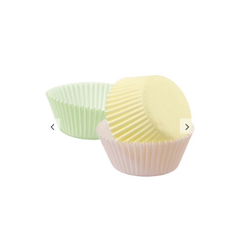 assorted baking cups pastel - 75pcs - 5cm Ø - Wilton