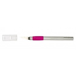 Pink scalpel with anti-skid sleeve