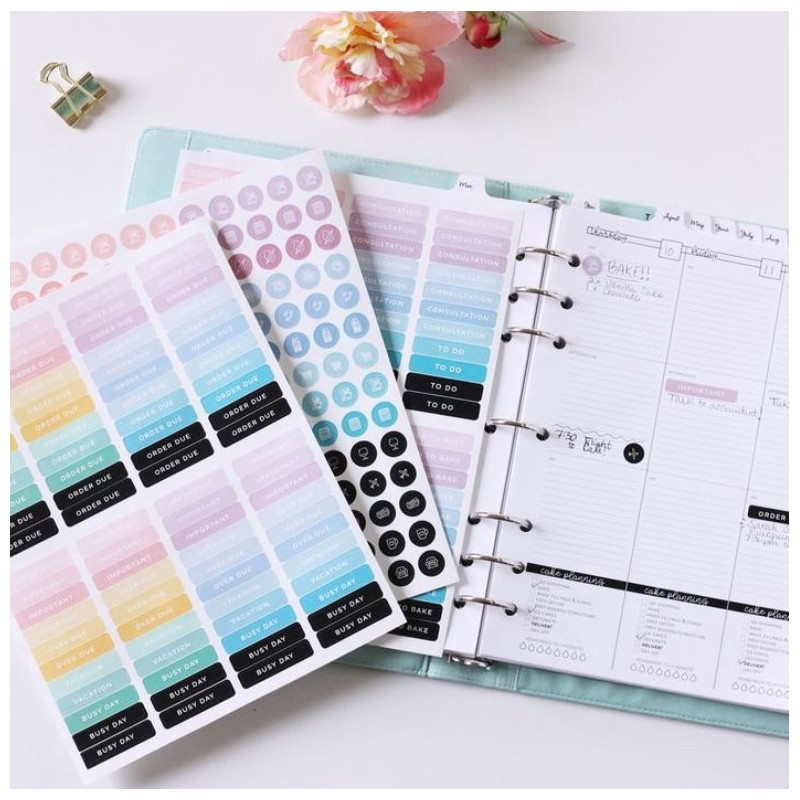 Cake planner stickers