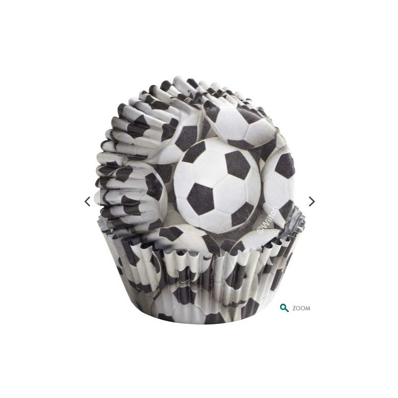 capsulas rígidas cupcakes fútbol - 36pcs - 5 cm Ø - Wilton