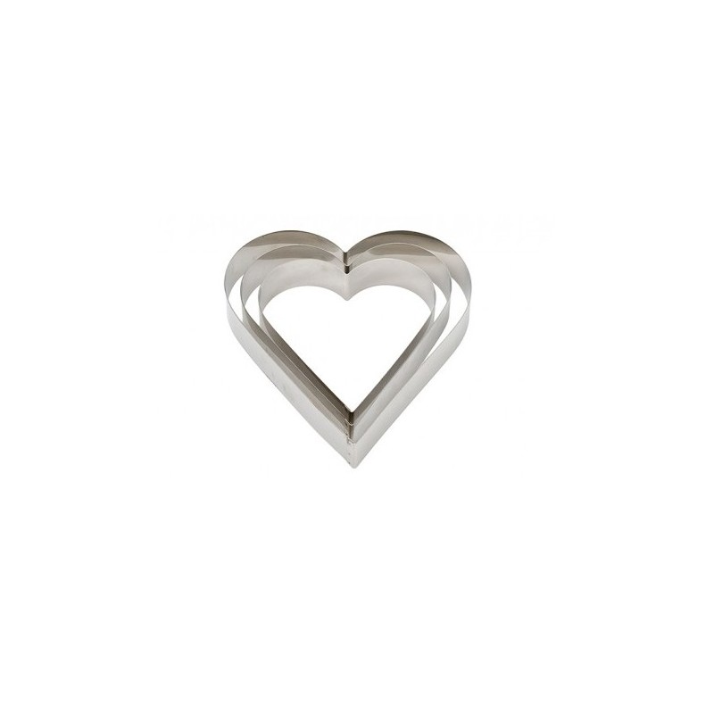 Stainless steel heart - 18X H4.5 cm - Decora