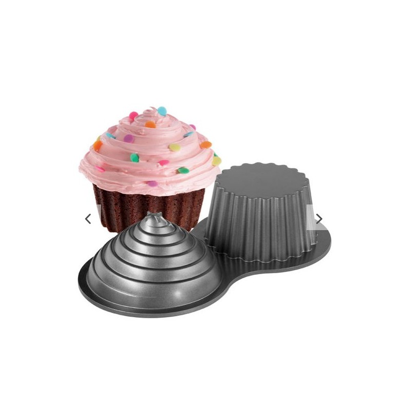 Moule anti-adhérent cupcake géant 3D Wilton