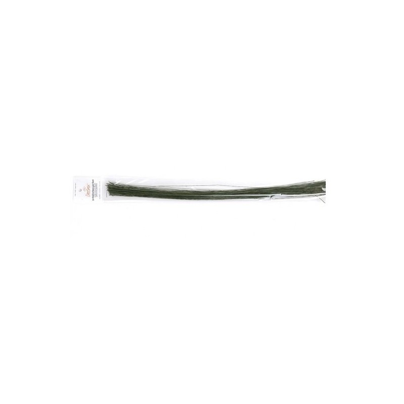 50 florist wires - 24 green - Decora