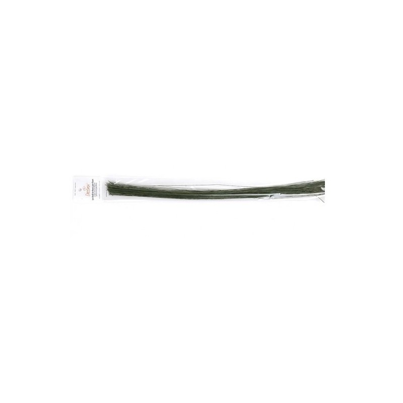 50 florist wires - 22 green - Decora