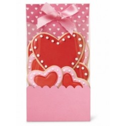 6 bolsas de San Valentín con cintas y separadores - Wilton - 8.9 x 4.8 x 17 cm