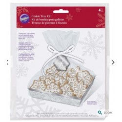 4 Juegos de bandejas y bolsas para galletas - copo de nieve - Wilton - 20.3 x 19 x 50.8 cm