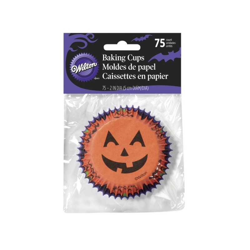 Cupcakecups paper Jack-O-Lantern Halloween - 75pcs - 5cm Ø - Wilton