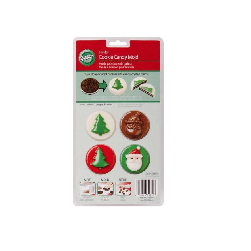 Moule à bonbon pour biscuits arbre et Père Noël Wilton