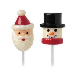 Mold Marshmallow snowman and Santa Claus Wilton