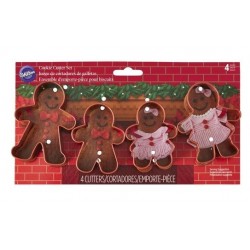 Set tagliapasta famiglia Gingerbread - Wilton - 4p - 10cm