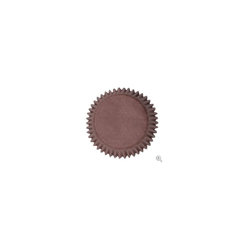 Caissettes à cupcake couleur marron - 50pcs - 50 mm - Culpitt
