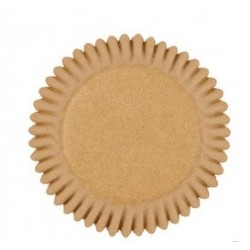 Papier Mini Cupcakeformen - beige - 100pcs - 3.2 cm Ø - Wilton
