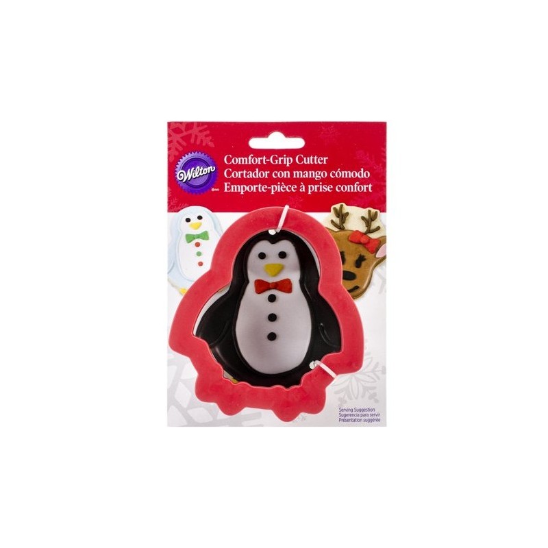 Comfort Grip Metal Cookie Cutter - Penguin and Reindeer - Wilton