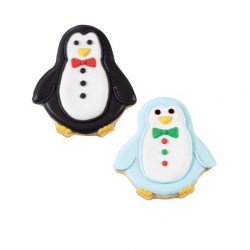 Taglierina per biscottini in metallo Comfort-grip - pinguino e renna  - Wilton