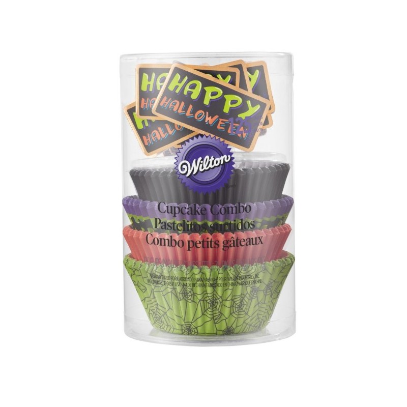 Caissettes à cupcake - Halloween - 5cm Ø -  125p + topper - Wilton