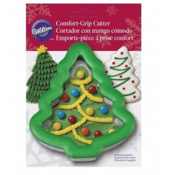 Taglierina per biscottini in metallo Comfort-grip - Albero di Natale - Wilton