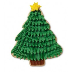 Taglierina per biscottini in metallo Comfort-grip - Albero di Natale - Wilton