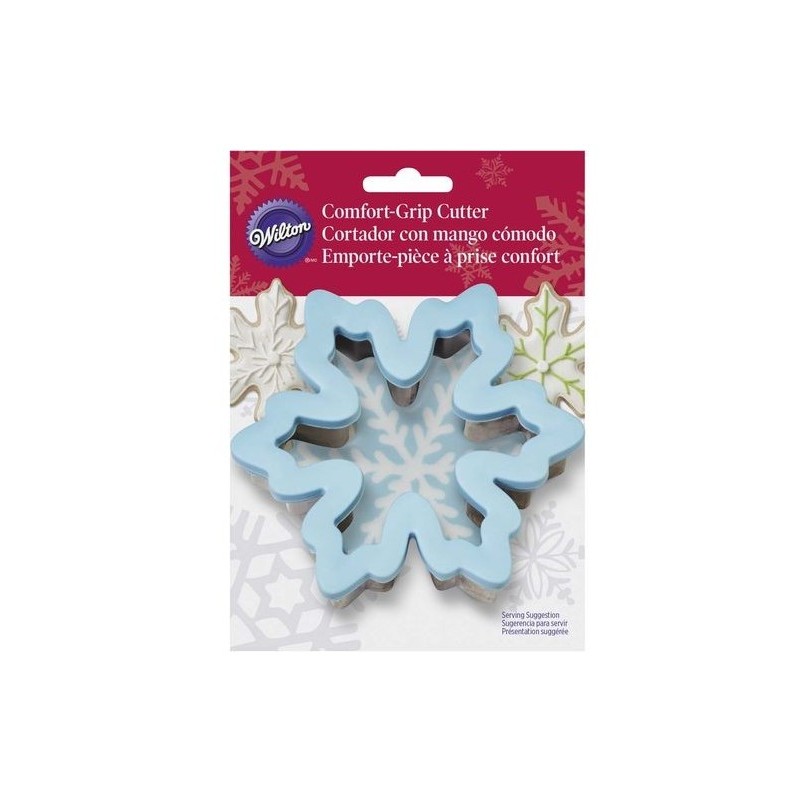 Taglierina per biscottini in metallo Comfort-grip - fiocco di neve - Wilton