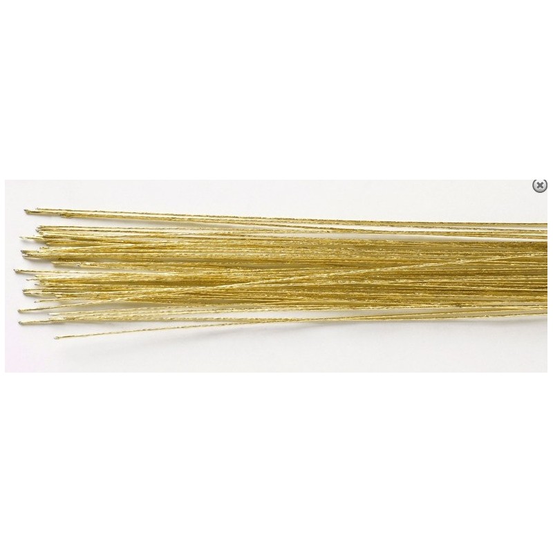 50 florist wires - 24 gold - Culpitt