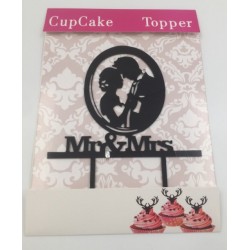 Cake topper acrylique - MR & MRS 2