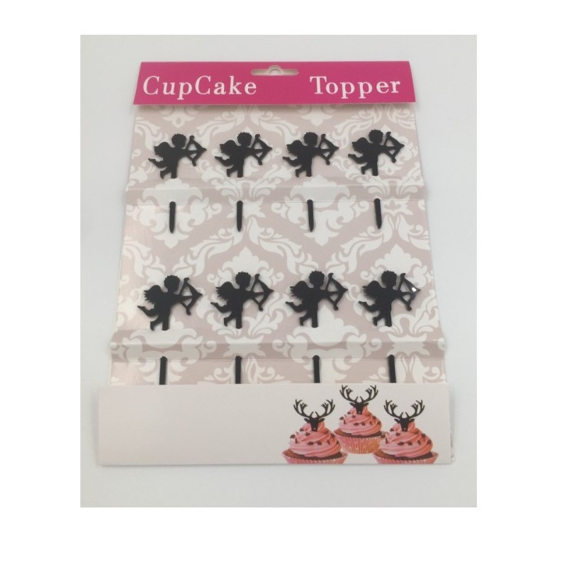 Cupcake mini acrylic topper - Cupid - 8p