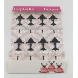 Cupcake mini acrilico topper - lampada - 8p