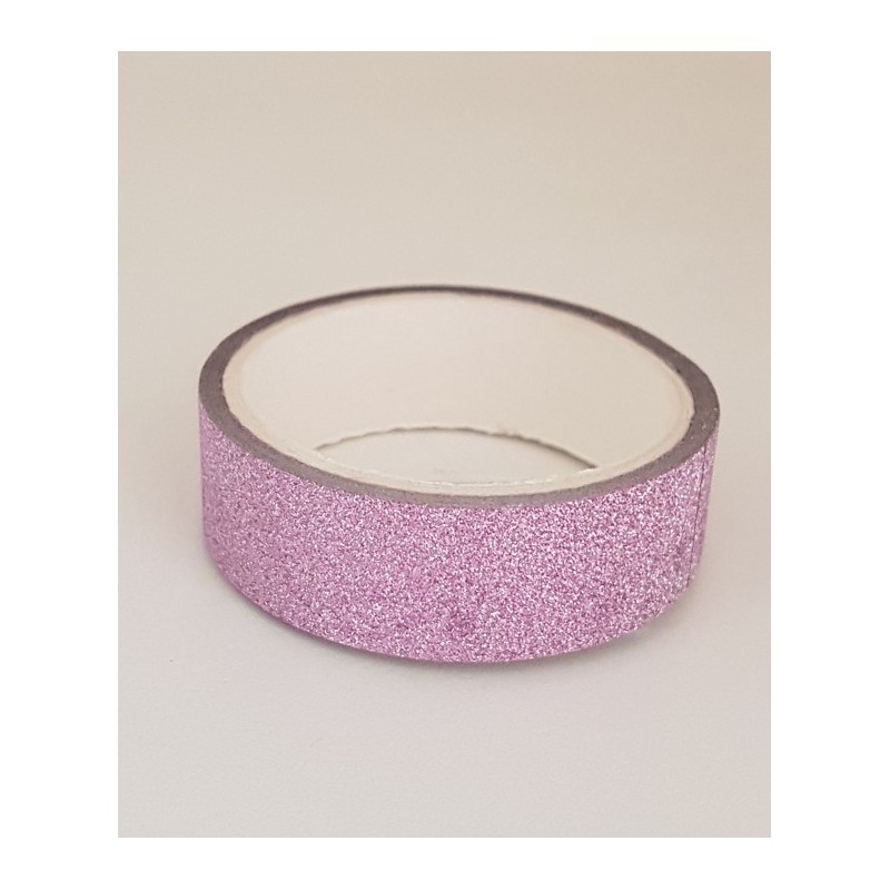Tape / Cinta adhesiva purpurina - lila - 1.4 cm x 2.5 m