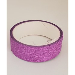 Tape / Cinta adhesiva purpurina - púrpura - 1.4 cm x 2.5 m