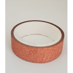 Tape / Cinta adhesiva purpurina - cobre - 1.4 cm x 2.5 m