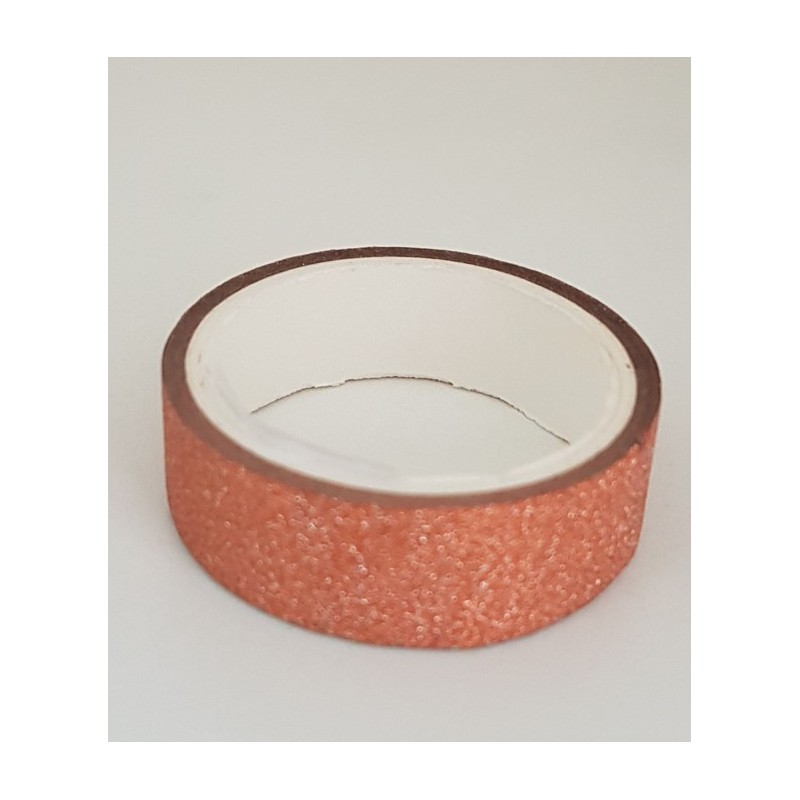 Tape / Adhesive glitter tape - copper - 1.4 cm x 2.5 m