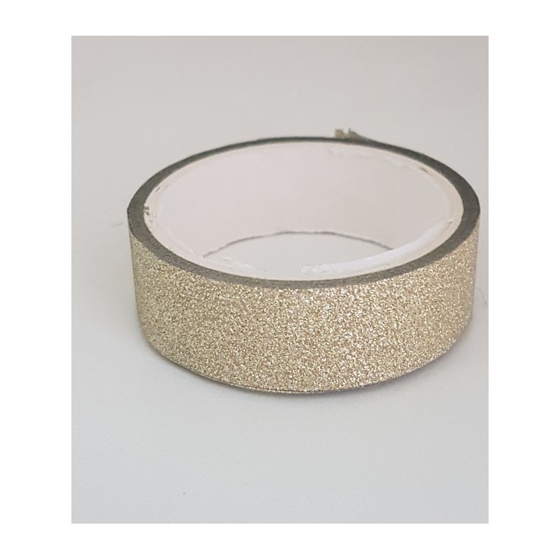 Tape / Nastro adesivo glitterato - champagne - 1,4 cm x 2,5 m