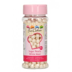 Perlas de azúcar maxi - blanco nacarado - Ø7mm - 80g - Funcakes