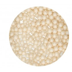 Sugar pearls maxi - pearly white - Ø7mm - 80g - Funcakes