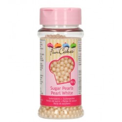 Perles en sucre - blanc nacré - Ø4mm - 80g - Funcakes