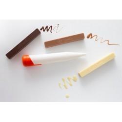 Kit de bolígrafo pastelero + 3 cartuchos de chocolate (blanco, leche y negro) PANDACOLOR®