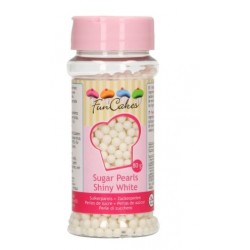 Perles en sucre - blanc  - Ø4mm - 80g - Funcakes