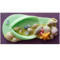 Stampo in silicone - sandalo da spiaggia - Alphabet Moulds