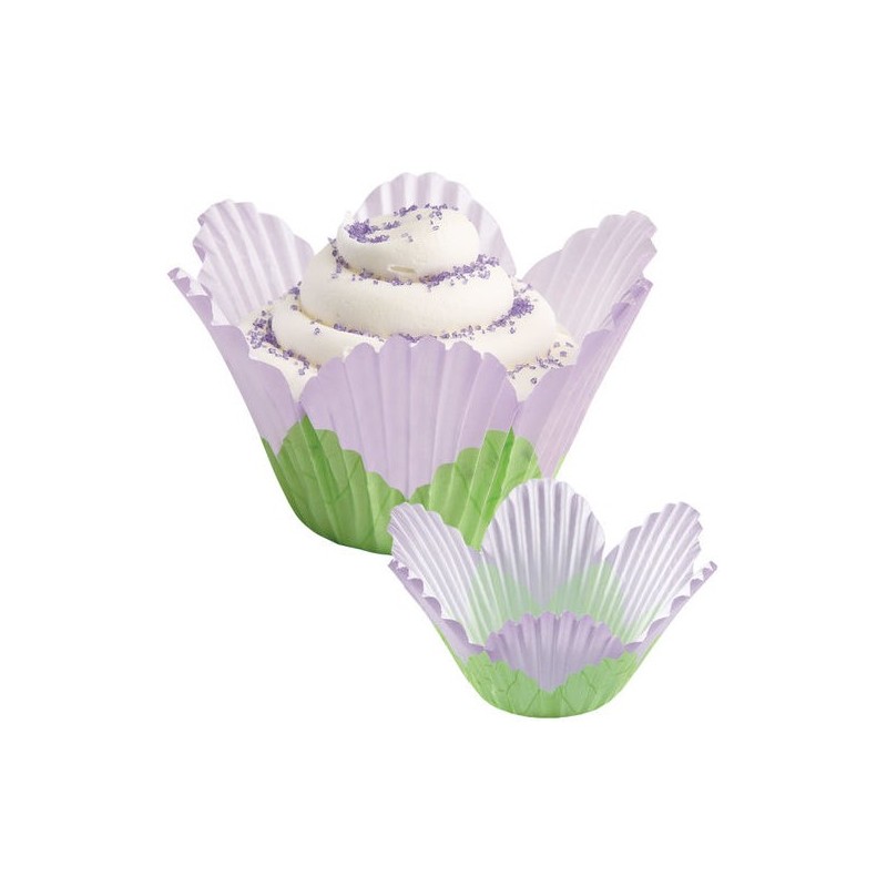 caissettes à cupcake pétale violette - 24pcs - 5cm Ø - Wilton