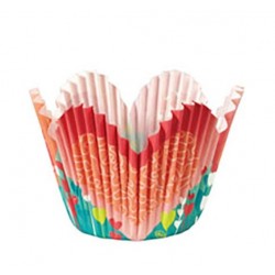 Papierformen für Cupcake Valentine Blütenblatt  - 24St. - 5cm Ø - Wilton