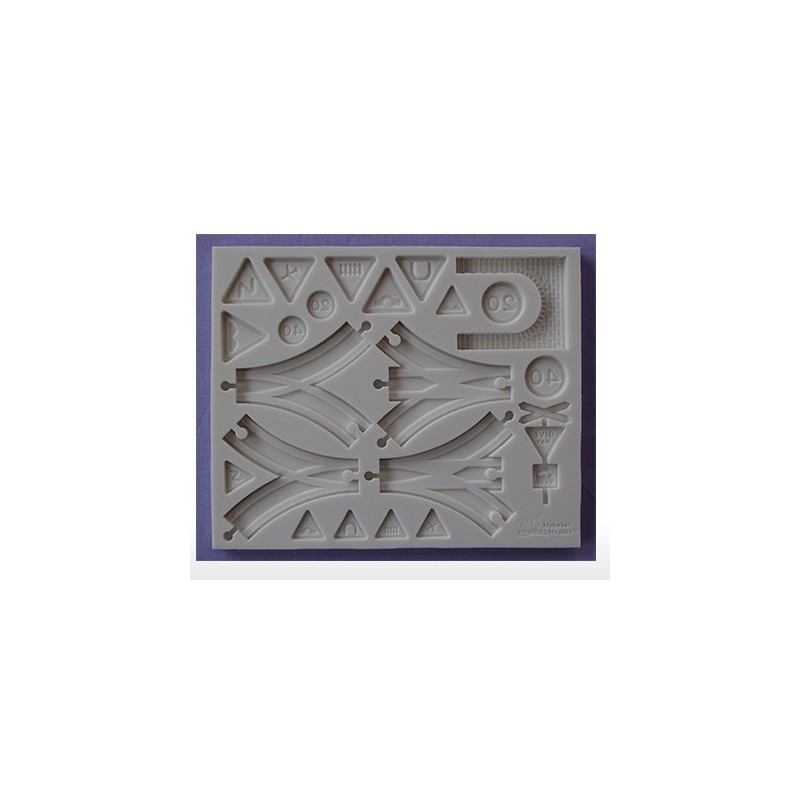 Silicone Mold - Train track add-ons - Alphabet Moulds