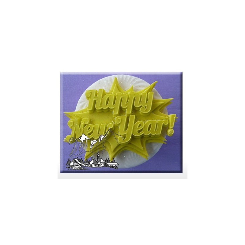 Silicone Mold - Happy New Year - Alphabet Moulds