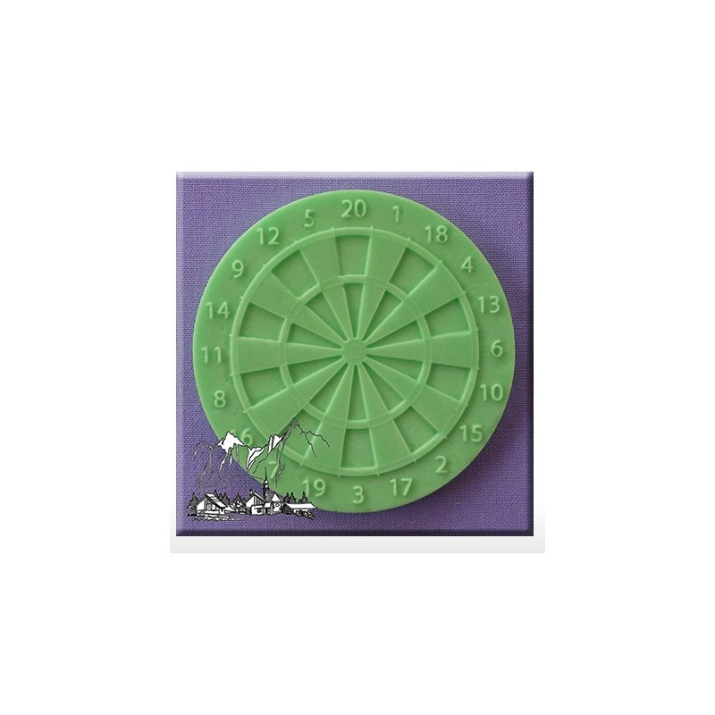 Silicone Mold - Dartboard Cupcake Topper - Alphabet Moulds