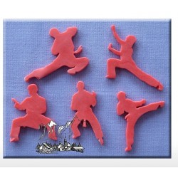 Silicone Mold - Karate Silhouettes - Alphabet Moulds