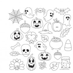 Halloween und Herbst Muster Blätter - 12st. - Sweet Elite Tools
