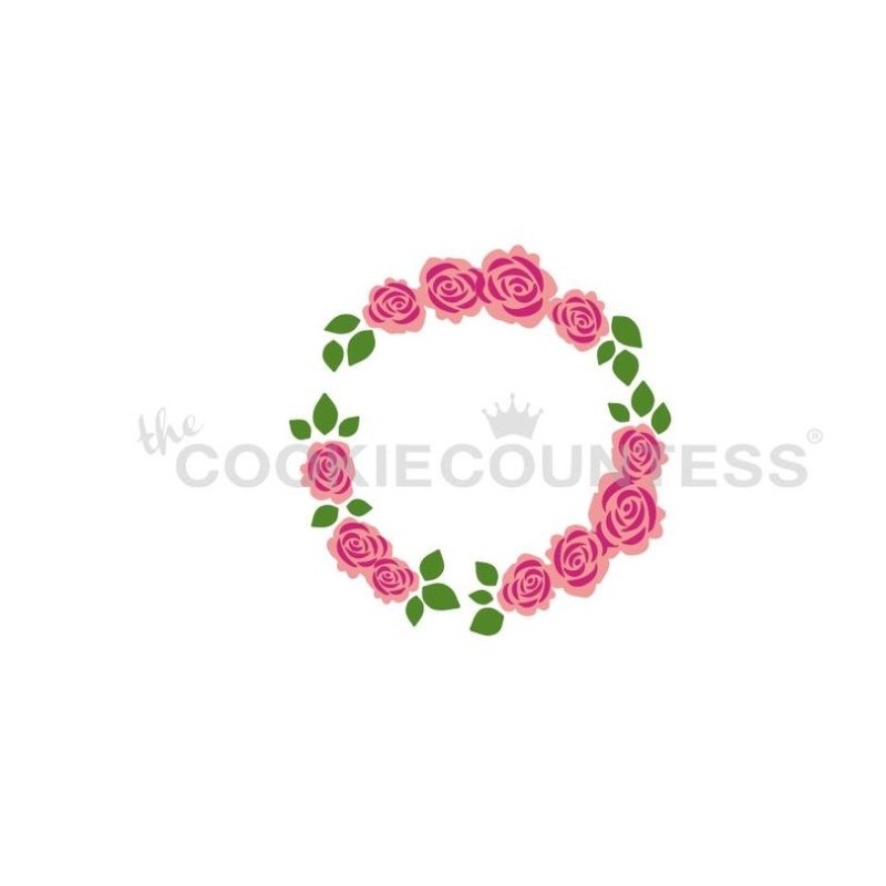 stencil Couronne florale set 3 pièces - Cookie Countess