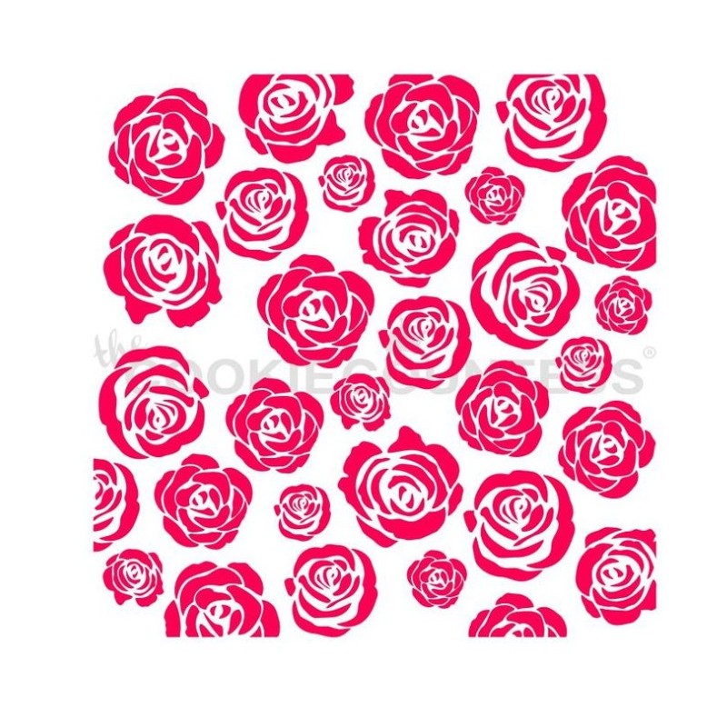 stencil Jardin de roses - Cookie Countess