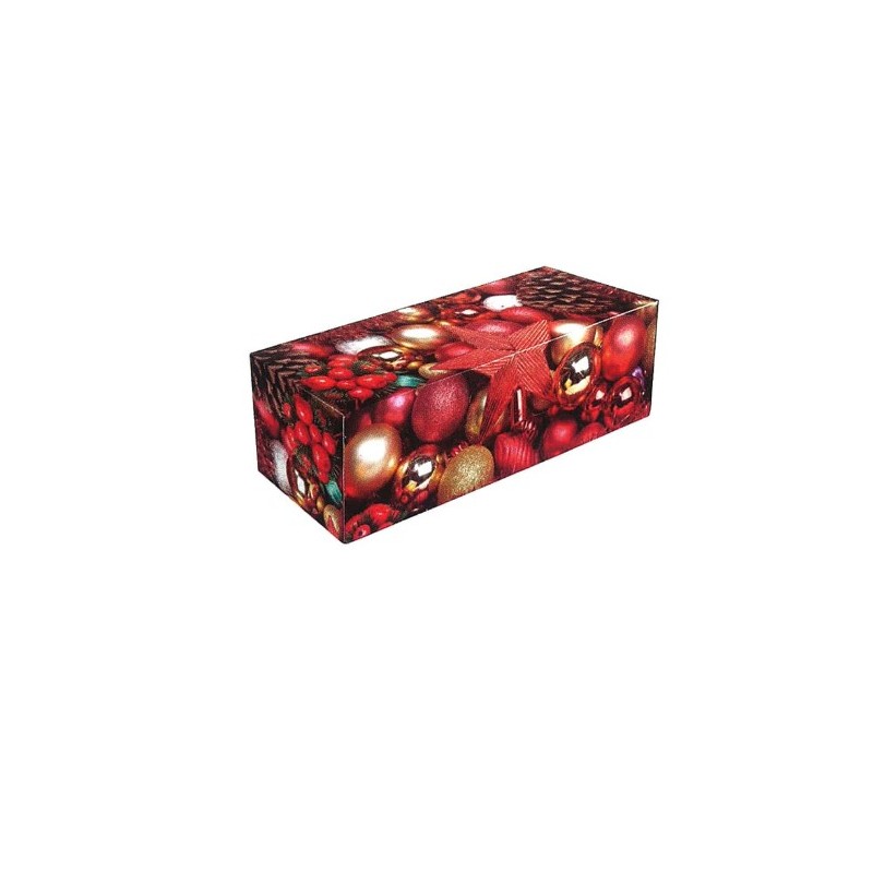 Boîte à bûche "Etoile rouge" 20 cm